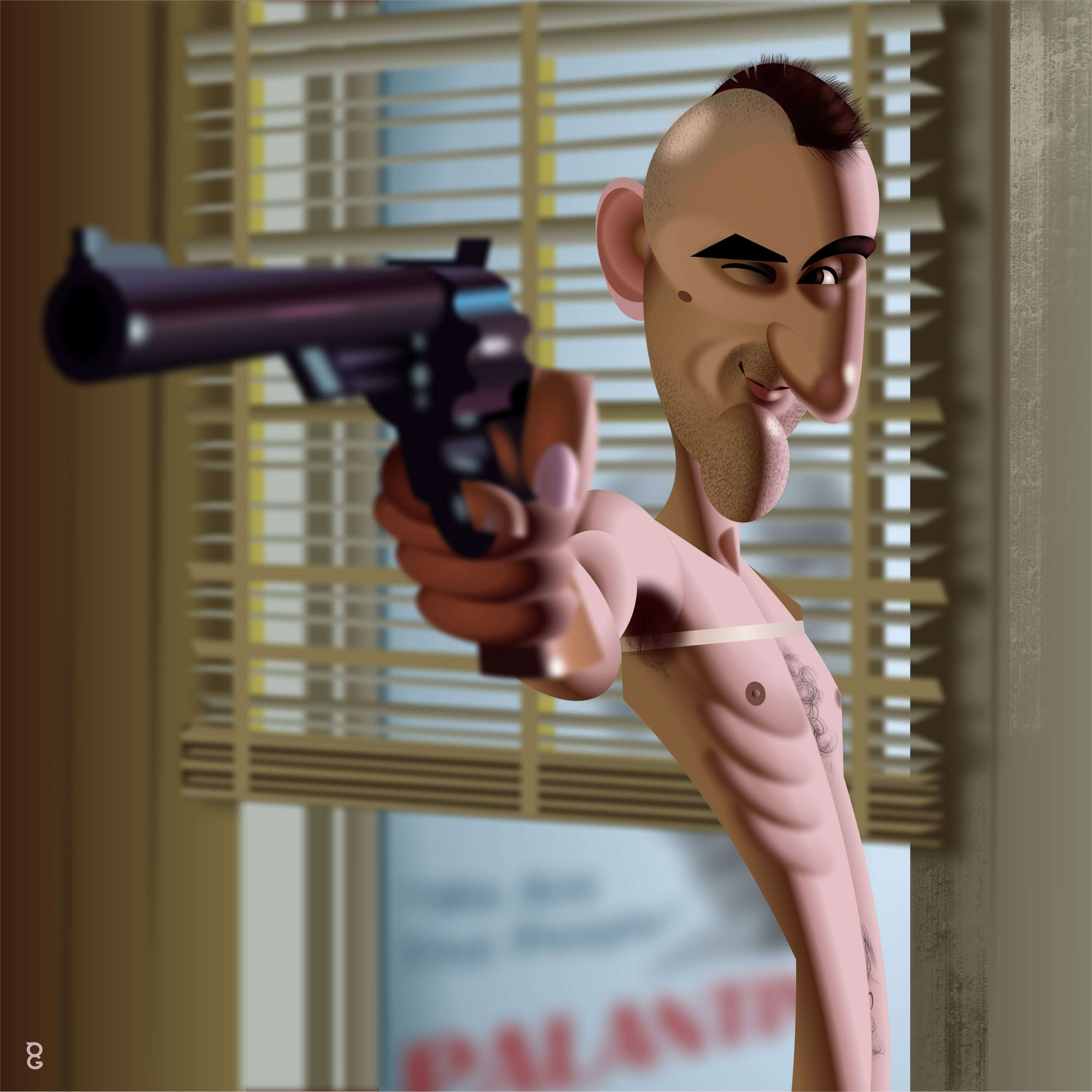 Taxi Driver caricature