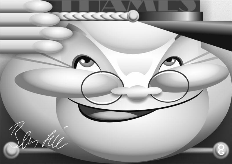 Benny Hill caricature