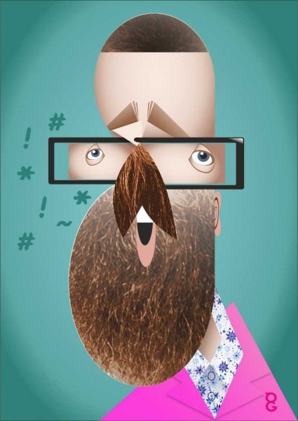 Frankie Boyle colour caricature