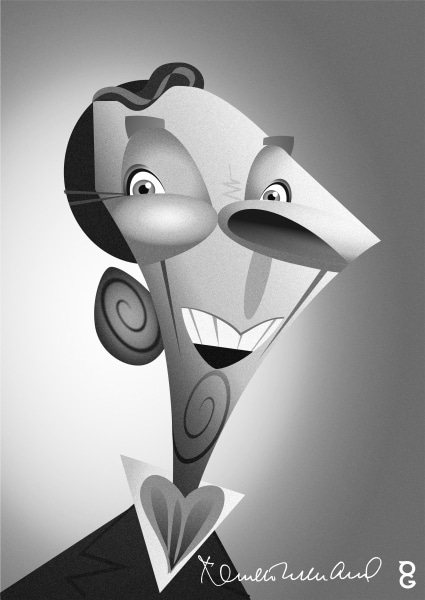 Kenneth Williams caricature