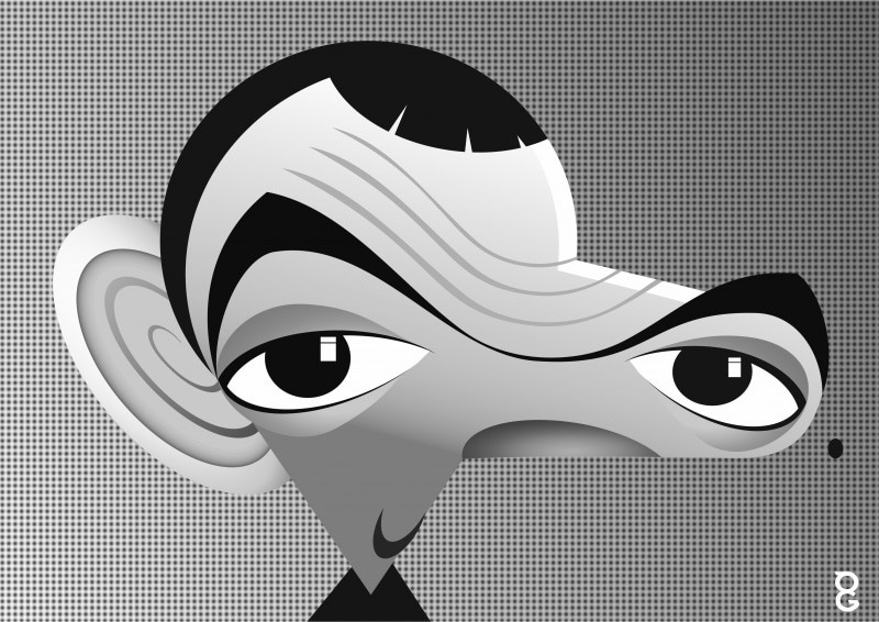Rowan Atkinson caricature