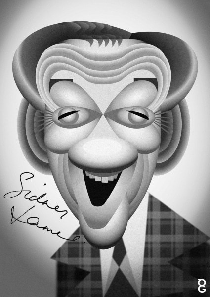Sid James caricature