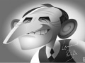 Leonard Rossiter caricature