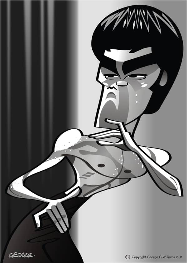Bruce Lee caricature