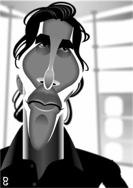 Christian Bale caricature