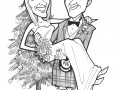 Caricature wedding invitation