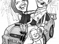 Caricature wedding invitation