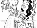 Caricature wedding invitation