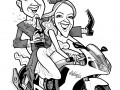 Caricature wedding invitation