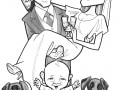 Caricature wedding invitation