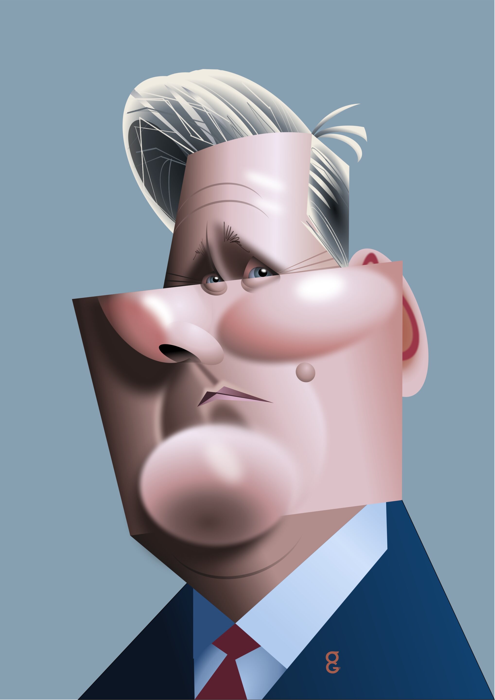 Keir Starmer caricature