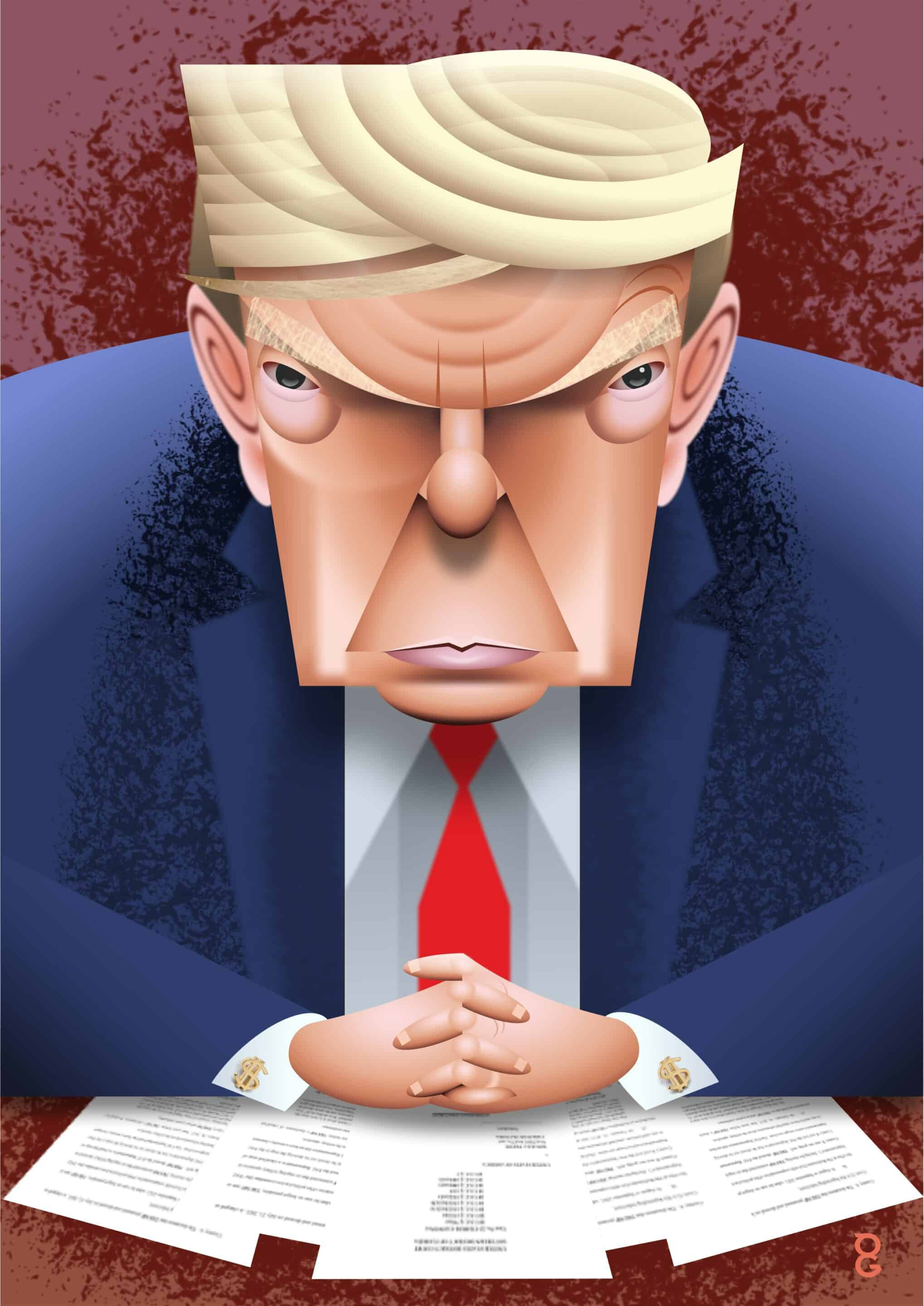 Donal Trump caricature